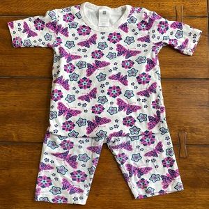 Tea Collection girl’s pajama set shorts and short sleeve tee 12 yrs 100% cotton